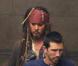 Johnny Depp sur le tournage de Pirates des Caraïbes 4 , à Londres. 27 septembre 2010