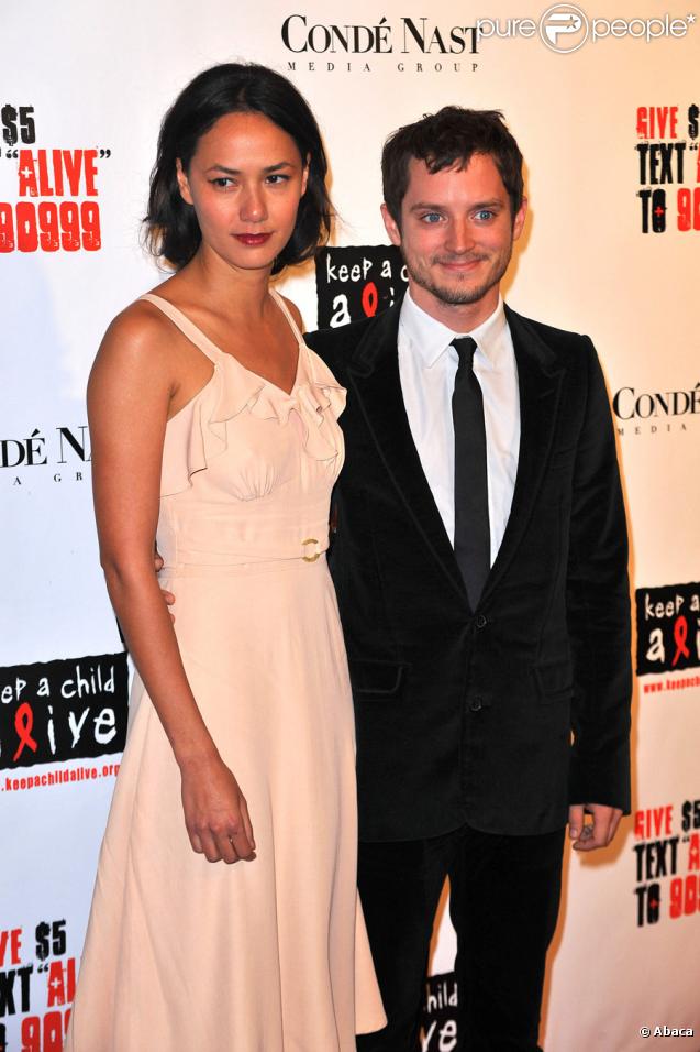 Elijah Wood et Pamela Racine en novembre 2008 à New York 