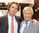 Vincent Bolloré et son fils Cyrille à l'occasion de l'inauguration du Mondial de l'Automobile 2010, à Paris, le 30 septembre 2010.