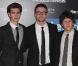 Andrew Garfield, Justin Timberlake et Jesse Eisenberg, à l'occasion de l'avant-première de  The Social Network , qui s'est tenue au Gaumont Marignan, à Paris, le 3 octobre 2010. 