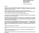 Lettre de Nonce Paolini à Arnaud Montebourg, du 5 octobre 2010