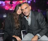Christian Audigier et sa nouvelle compagne Isha, au Queen, à Paris, le 11 octobre 2010