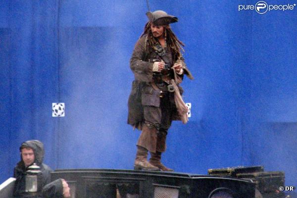 Des images du tournage de  Pirates des Caraïbes - La Fontaine de Jouvence , qui se tourne actuellement au Studios Pinewood, dans la banlieue de Londres, octobre 2010.
