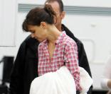 Suri Cruise et Katie Holmes sur le tournage de Jack & Jill, à Los Angeles. 20/10/2010