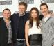 Scott Franklin, Vincent Cassel, Mila Kunis et Darren Aronofsky, à l'occasion de la présentation de  Black Swan , dans le cadre du London Film Festival, au Berkeley Hotel, à Londres, le 22 octobre 2010.