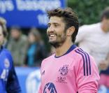 Bixente Lizarazu lors du match de charité du Variétés club de France contre la sélection Geodis, à Saint-Jean-de-Luz, le 13 octobre 2010