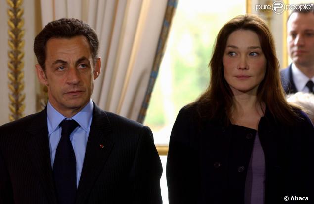 Carla Bruni-Sarkozy et son époux Nicolas