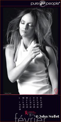 Vanessa Paradis photographiée par John Nollet pour le mois de février 2011  