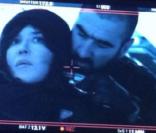 Eric Cantona et Isabelle Adjani sur le tournage du film De Force, de Frank Henry.