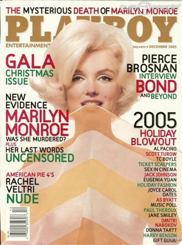 Marilyn Monroe en couverture de  Playboy  en décembre 2005.