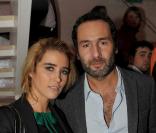 Vahina Giocante et Gilles Lellouche lors de la soirée du lancement de la collection Ladymatic de la maison Omega, dans la boutique des Champs-Elysées le 7 décembre 2010