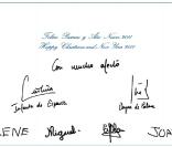 Les jeunes princes et princesses d'Espagne sont prêts à expédier leurs meilleurs voeux de bonheur pour 2011 !
