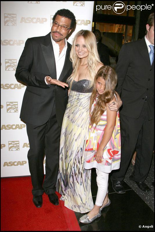 Nicole Richie et son père Lionel Richie et sa petite soeur Sophia  
