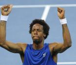 Gaël Monfils, finale de la Coupe Davis, à Belgrade, le 3 décembre 2010