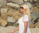 Victoria Silvstedt se prélasse sur la plage des Flamands, à Saint-Barth', le 27 décembre 2010