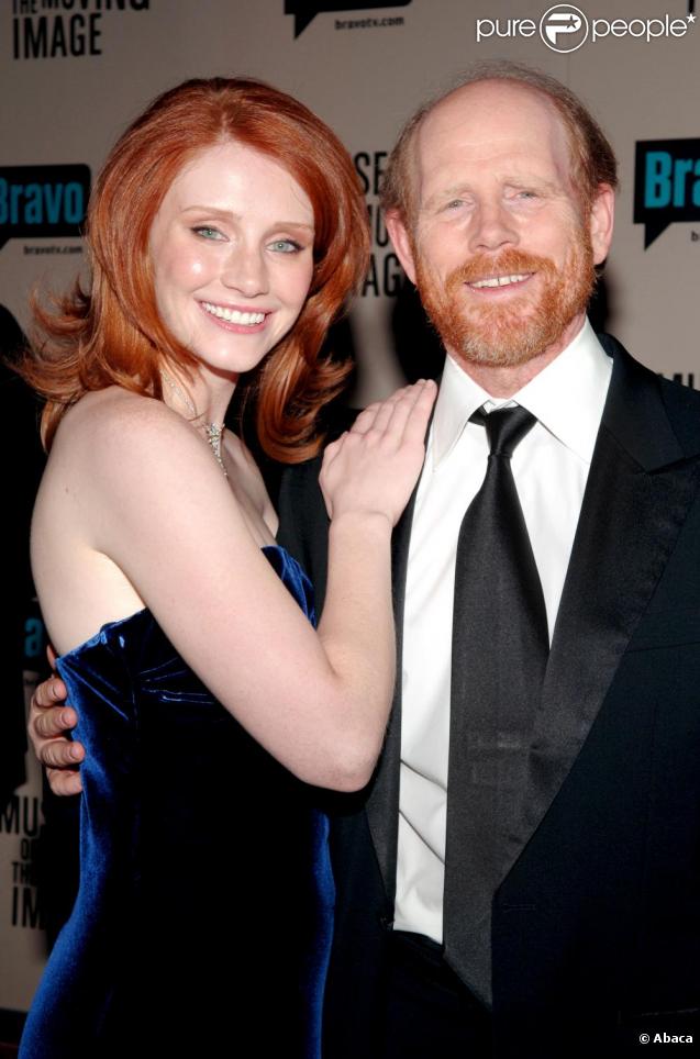 Ron Howard et sa fille Bryce Dallas Howard à New York, le 4 décembre 2005.