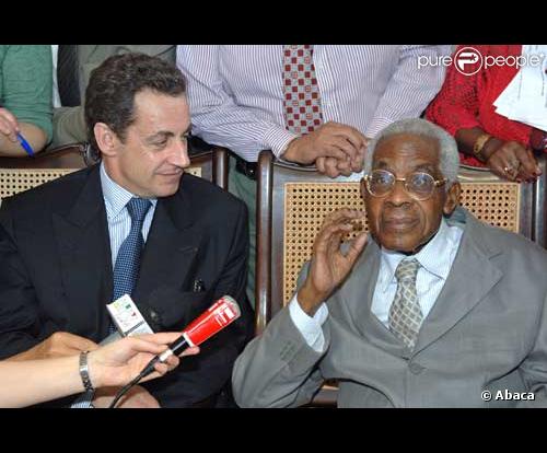 Nicolas Sarkozy et Aimé Césaire en 2006