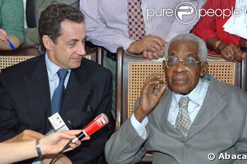 Nicolas Sarkozy et Aimé Césaire en 2006