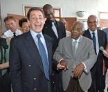 Nicolas Sarkozy et Aimé Césaire en 2006