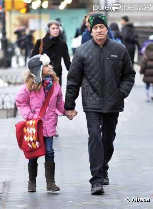 Michael Douglas et sa fille Carys le 19 janvier 2011 à New York