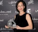 Kristin Scott Thomas à la cérémonie des Globes de Cristal, le 7 février 2011, à Paris.