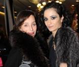 Kristin Scott Thomas et Rachida Brakni à la cérémonie des Globes de Cristal 2011, le 7 février, au Lido, à Paris.