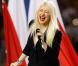 Christina Aguilera lors du Super Bowl, le 6 février 2011