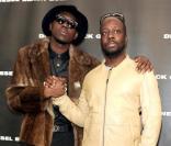 Theophilus London et Wyclef Jean au défilé Diesel durant la Fashion Week de New York, le 15 février 2011.