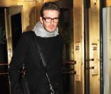Victoria et David Beckham à la sortie de leur hôtel le 16 février 2011 à New York