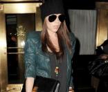 Victoria et David Beckham à la sortie de leur hôtel le 16 février 2011 à New York
