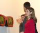 Letizia d'Espagne et Felipe d'Espagne au salon international d'art contemporain "Arco 2011" à L'IFEMA de Madrid, le 17 février 2011.