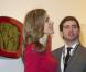 Letizia d'Espagne et Felipe d'Espagne au salon international d'art contemporain "Arco 2011" à L'IFEMA de Madrid, le 17 février 2011.
