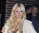 Paris Hilton se rend au Théâtre Ed Sullivan pour le show de David Letterman le 17 février 2011 à New York 