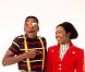 Steve Urkel et "son amoureuse" Laura (Jaleel White et Kellye Shaygne Williams). Dans la série, Steve fait tout pour la conquérir.  