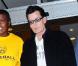 Charlie Sheen quitte les locaux de CNN à Los Angeles, le 28 février 2011