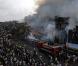 L'incendie du bidonville de Garib Nagar (quartier de Bandra) à Mumbai en Inde en juin 2009 