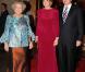 La reine Beatrix, accompagnée de son fils le prince héritier Willem-Alexander et son épouse la très preppy princesse Maxima, en visite d'Etat au Qatar en mars 2011 (le 9).
