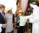 La reine Beatrix, accompagnée de son fils le prince héritier Willem-Alexander et son épouse la très preppy princesse Maxima, en visite d'Etat au Qatar en mars 2011 (le 9).