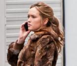 Kaylee Defer sur le tournage du dernier épisode de la saison de Gossip Girl, le 11 mars 2011