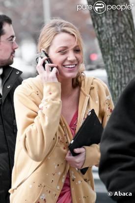 Blake Lively sur le tournage du dernier épisode de la saison de Gossip Girl, le 11 mars 2011