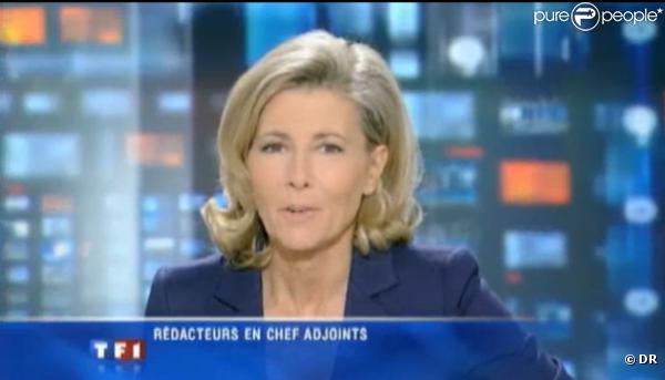 Claire Chazal anime les JT du week-end sur TF1.