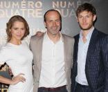 Teresa Palmer, D.J. Caruso et Alex Pettyfer à l'occasion de l'avant-première française de  Numéro Quatre , au Gaumont Marignan de Paris, le 13 mars 2011.