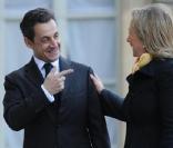 Nicolas Sarkozy accueille Hillary Clinton à l\'Elysée le 14 mars 2011