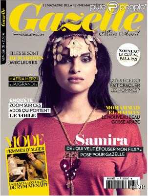 Samira, ex-prétendante de Giuseppe, en Une du magazine Gazelle