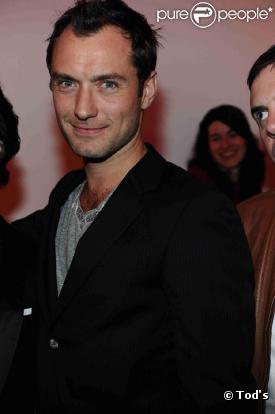 Jude Law à la Tod's Art Plus Drama Party, le 24 mars à la Whitechapel Gallery de Londres