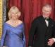 Le prince Charles et Camilla en visite officielle en Espagne, le 30 mars 2011. Dîner de Gala au Palais, à Madrid.
