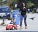 Camila Alves sort de sa voiture à Los Angeles, le mardi 29 mars.  
