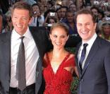 Vincent Cassel, Natalie Portman et Darren Aronofsky lors du Festival du film de Venise en septembre 2010