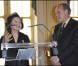 Yun Junghee au ministère de la Culture, à Paris, lors de sa remise des  insignes de chevalier dans l'ordre des Arts et des Lettres. 5 avril  2011