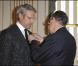 Lambert Wilson au ministère de la Culture, à Paris, lors de sa remise des  insignes d'officier dans l'ordre national du Mérite. 5 avril  2011